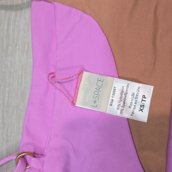 NEW L Space Women Colorblock Swim Bra sz XS - Picture 4 of 5